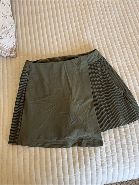 Nike Dresses & Skirts - Nike Olive Green Pleated-Panel Athletic Skort